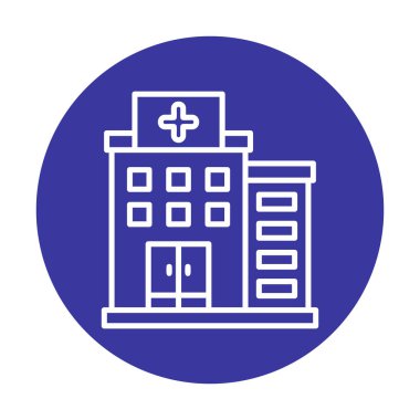Hastane simgesi, vektör illüstrasyonu