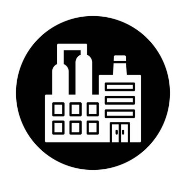 Factory icon, vector illustration simple design