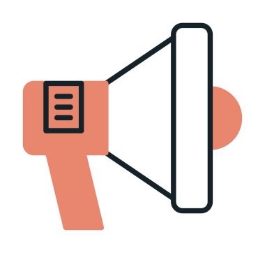 megafon simgesi vektörü web ve mobil tasarımınız için beyaz arkaplanda izole edilmiş, megafon logosu konsepti 