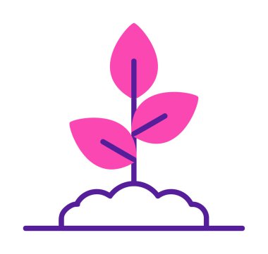 filizlenme simgesi, vektör illüstrasyonu  