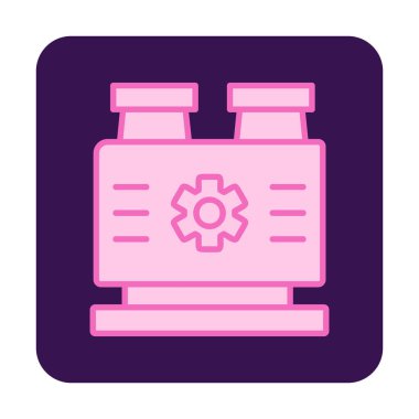 Modern Fabrika Makinesi ikon vektör çizimi  