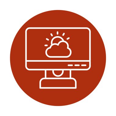 Hava Durumu Haber simgesi, vektör illüstrasyonu 