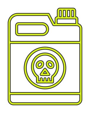 zehirli atık kutusu simgesi moda tasarım tarzında