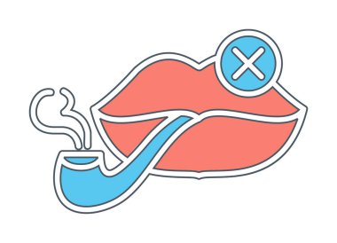 Basit Sigara İçilmez alanı simgesi, vektör illüstrasyonu