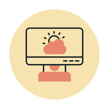 Hava Durumu Haber simgesi, vektör illüstrasyonu 