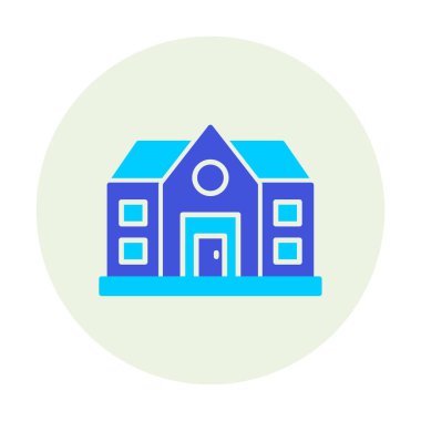 ev düz simgesi, vektör illüstrasyonu 