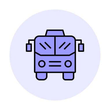 bus simgesi, vektör illüstrasyonu