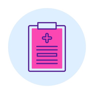 Tıbbi Kayıtlar ikonu. Basit resimleme                                 