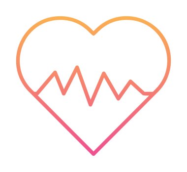 Kalp simgesi, vektör illüstrasyonu basit tasarım