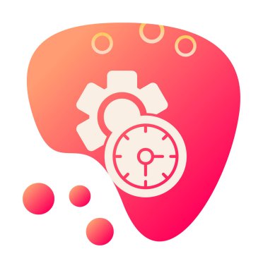 Çalışma Zamanı web simgesi vektör illüstrasyonu