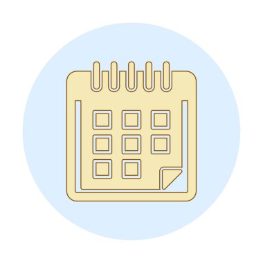 düz takvim simgesi basit resimleme