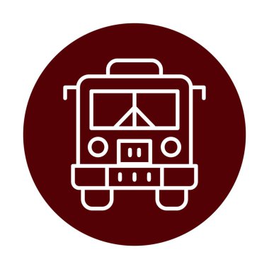 Toplu Taşımacılık web simgesi, vektör illüstrasyonu