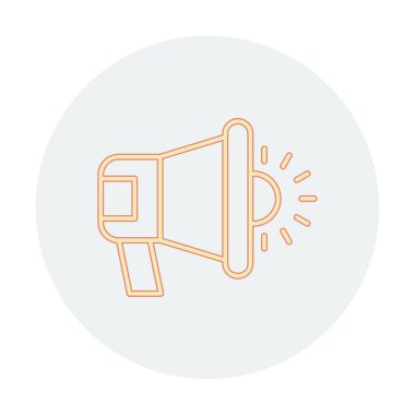 megafon simgesi vektörü web ve mobil tasarımınız için beyaz arkaplanda izole edilmiş, megafon logosu konsepti 