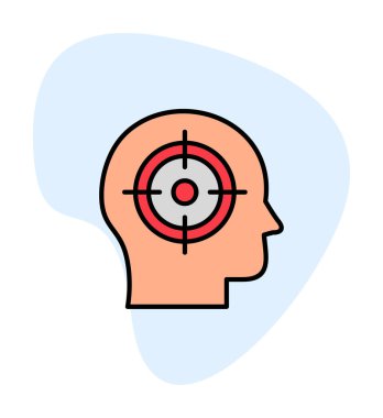 hedef simge, vektör illüstrasyonu basit tasarım