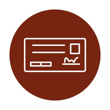 Çek çizgisi vektör simgesi