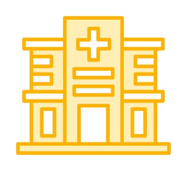 Hastane simgesi, vektör illüstrasyonu