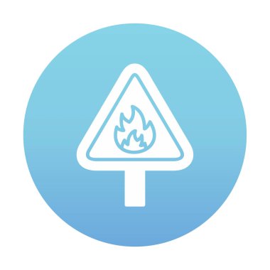 Yanıcı işareti simgesi, vektör çizim