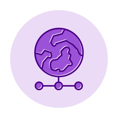 düz Dünya Izgara vektör çizimi  