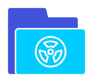 Radyoaktif işaret ağı simgesi, vektör illüstrasyonlu dizin