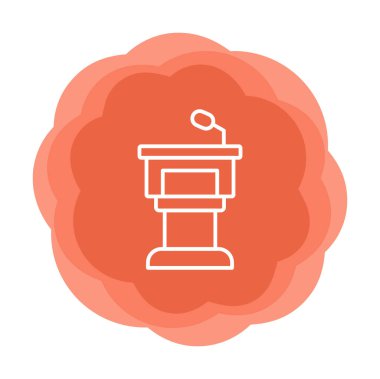 Podyum simgesinin vektör illüstrasyonu 