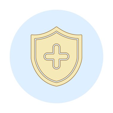 çapraz simgeli kalkan, vektör illüstrasyonu 