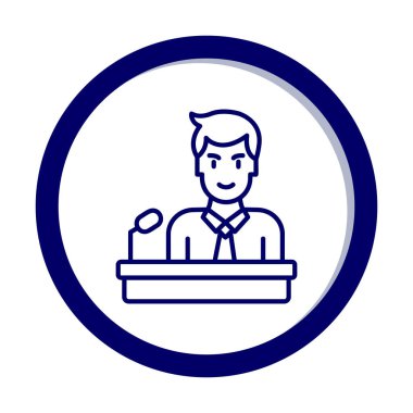 Konferans simgesi, vektör çizimi 