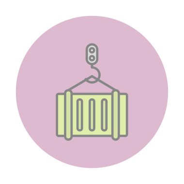 kargo kutusu simgesi, vektör illüstrasyonu basit tasarım