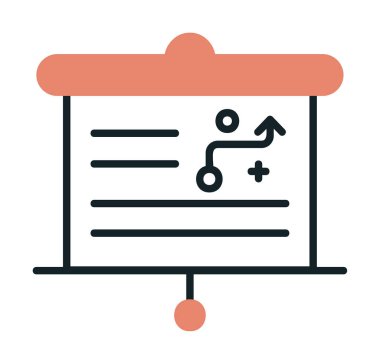 Basit Strateji simgesi, vektör illüstrasyonu