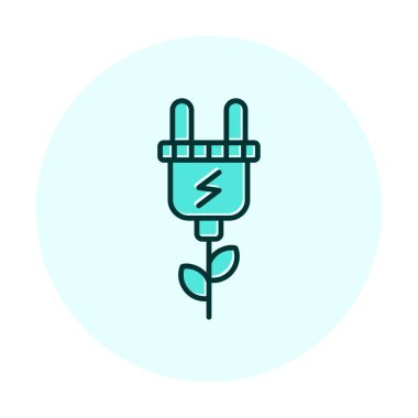 Basit Biyokütle eko enerji simgesi, vektör illüstrasyonu