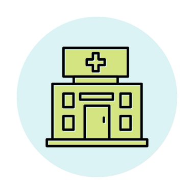  Hastane simgesi tasarımı vektör çizimi  