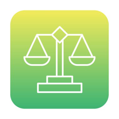 Basit adalet ölçeği vektör illüstrasyonu