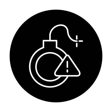 Uyarı işareti simgesinin vektör illüstrasyonu 