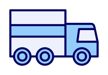 kamyon simgesi, vektör illüstrasyonu