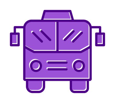 bus simgesi, vektör illüstrasyonu