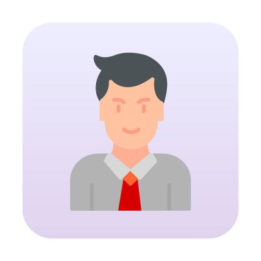 Man web simgesi, vektör illüstrasyonu 