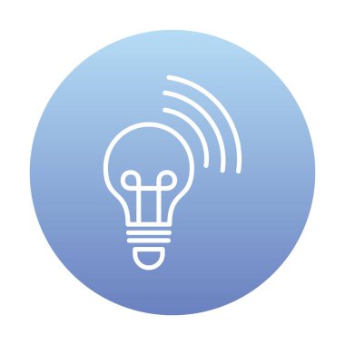 Akıllı ampul ikonu vektör illüstrasyonu 