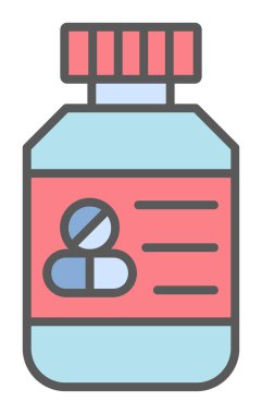 Hapları şişe simge vektör çizim   