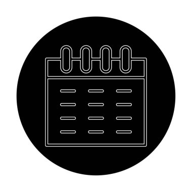 düz takvim simgesi basit resimleme