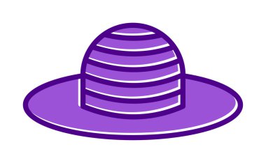 Güneş Şapkası simgesinin vektör illüstrasyonu 