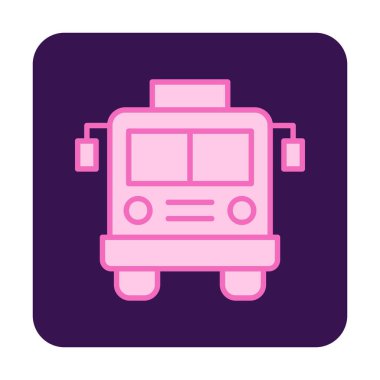 bus simgesi, vektör illüstrasyonu