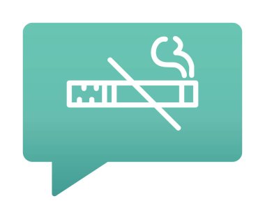 Tütün Günü vektör illüstrasyonu yok, dumanı tüten renk çizgisi simgesi yok 