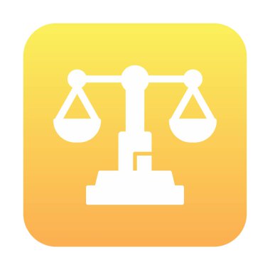 Basit adalet ölçeği vektör illüstrasyonu