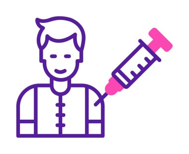 Aşılama web simgesi, vektör illüstrasyonu