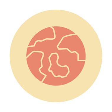 earth icon, vector illustration simple design