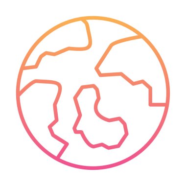 earth icon, vector illustration simple design