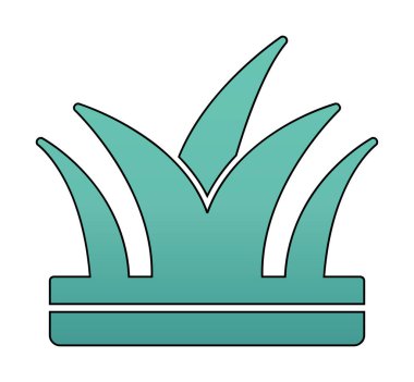 Çim simgesi, vektör illüstrasyonu 