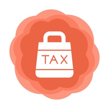 Alışveriş poşeti simgesi, vektör illüstrasyonu basit tasarım