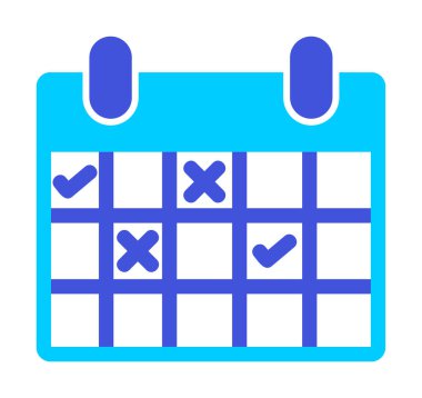 Takvim simgesi, vektör illüstrasyonu basit tasarım