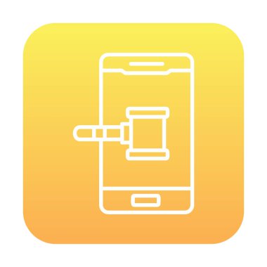 akıllı telefon simgesi, vektör illüstrasyonu basit tasarım