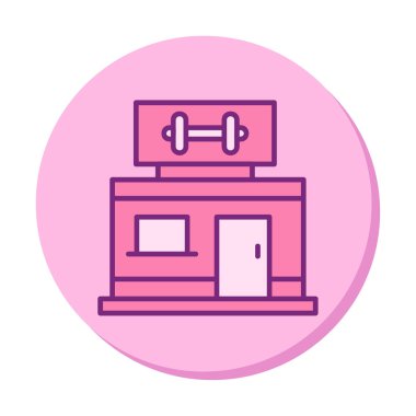 spor salonu modern ikon vektör illüstrasyonu                         